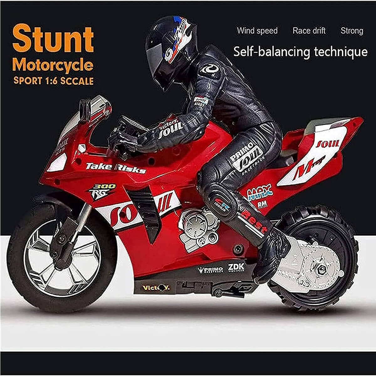 1:6 RC Motorcycle High Speed Drift Motorcycle Remote Control Racing Stunt Motorcycle