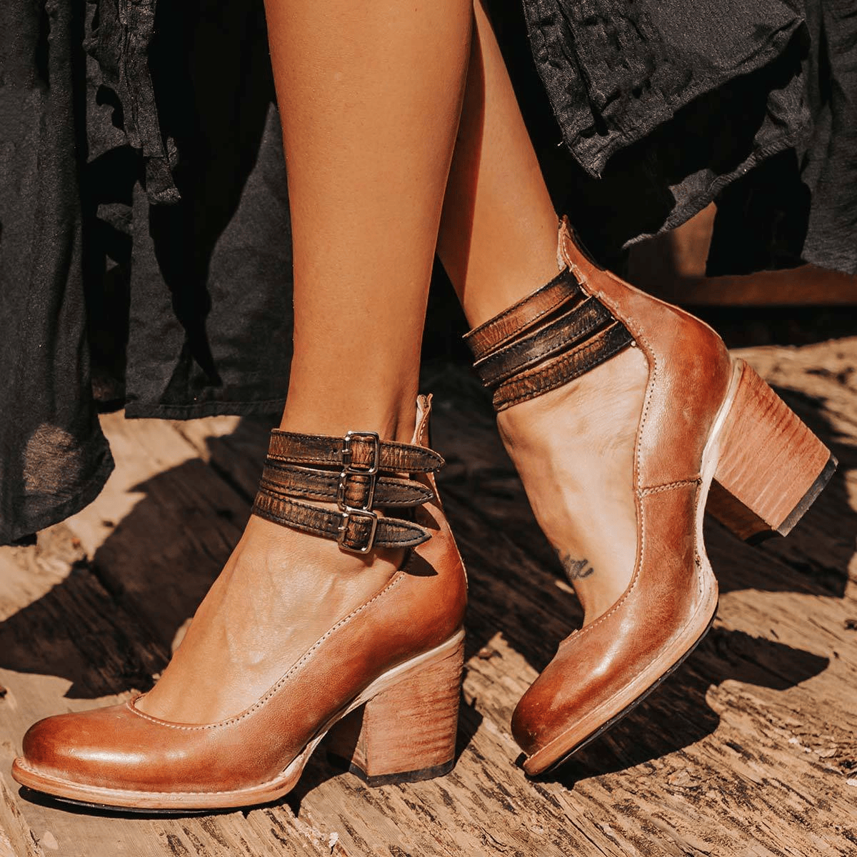 Marigold | Stylish Faux Leather Ankle Boots
