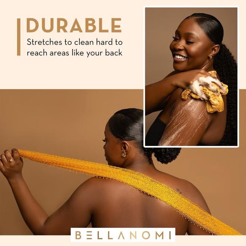 African Exfoliating Net Sponge (with Lemon Turmeric and Kojic Acid Brightening Soap)