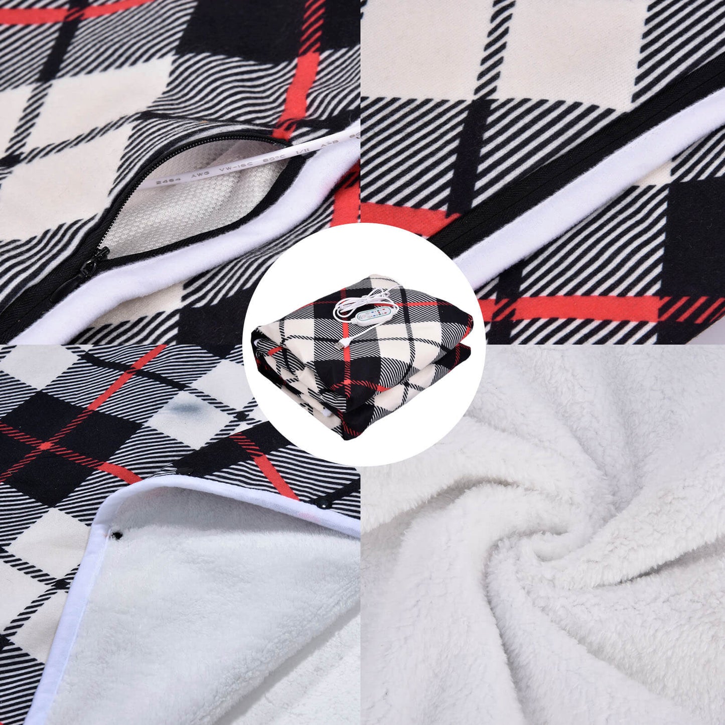 Snuggly Electric Heated Blanket with Temperature Controller