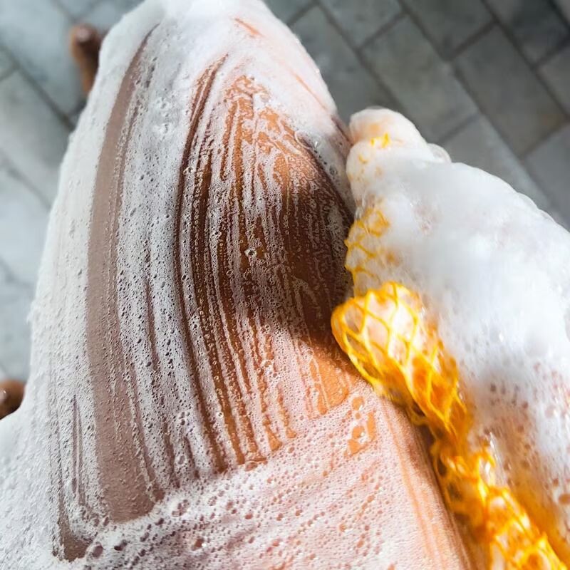 African Exfoliating Net Sponge (with Lemon Turmeric and Kojic Acid Brightening Soap)