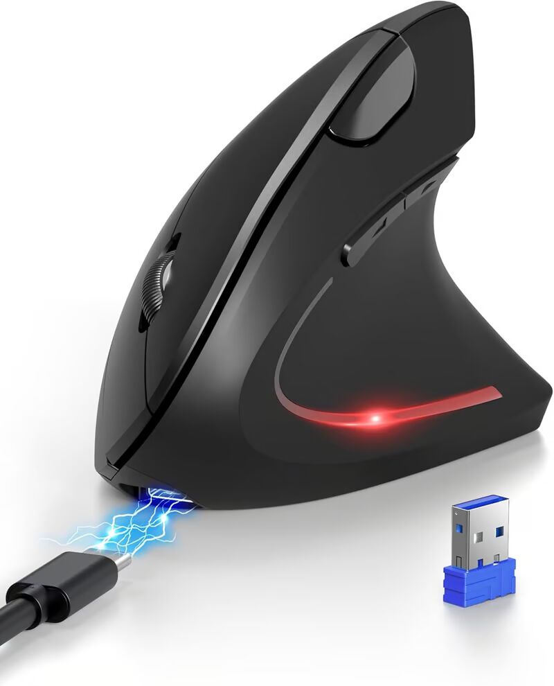 Ergonomic Wireless Mouse with Multi-Device Connectivity and Enhanced Precision