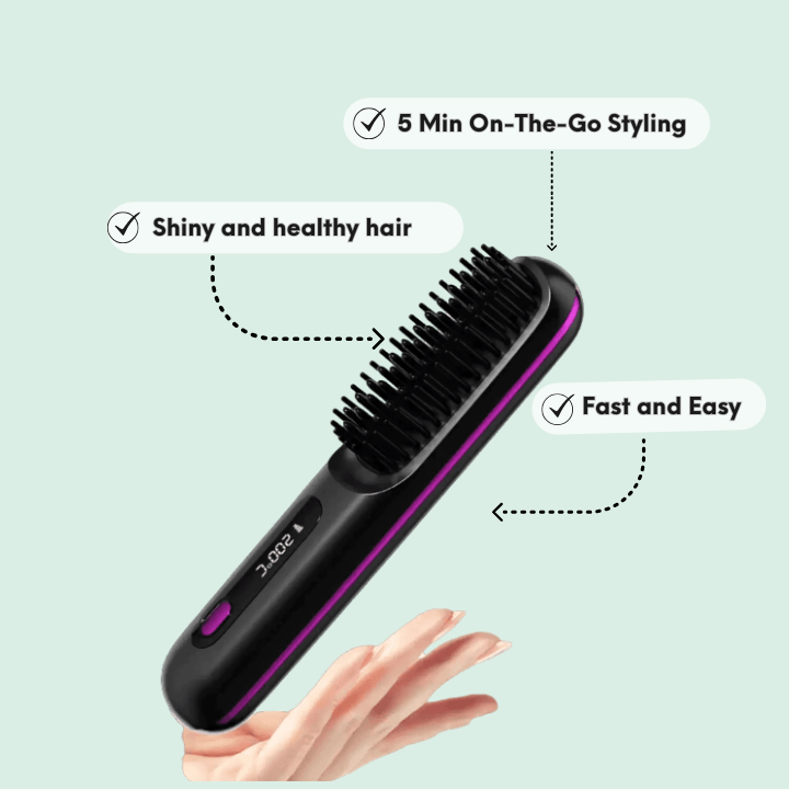 Portable Straightener Brush - GoBrush PRO