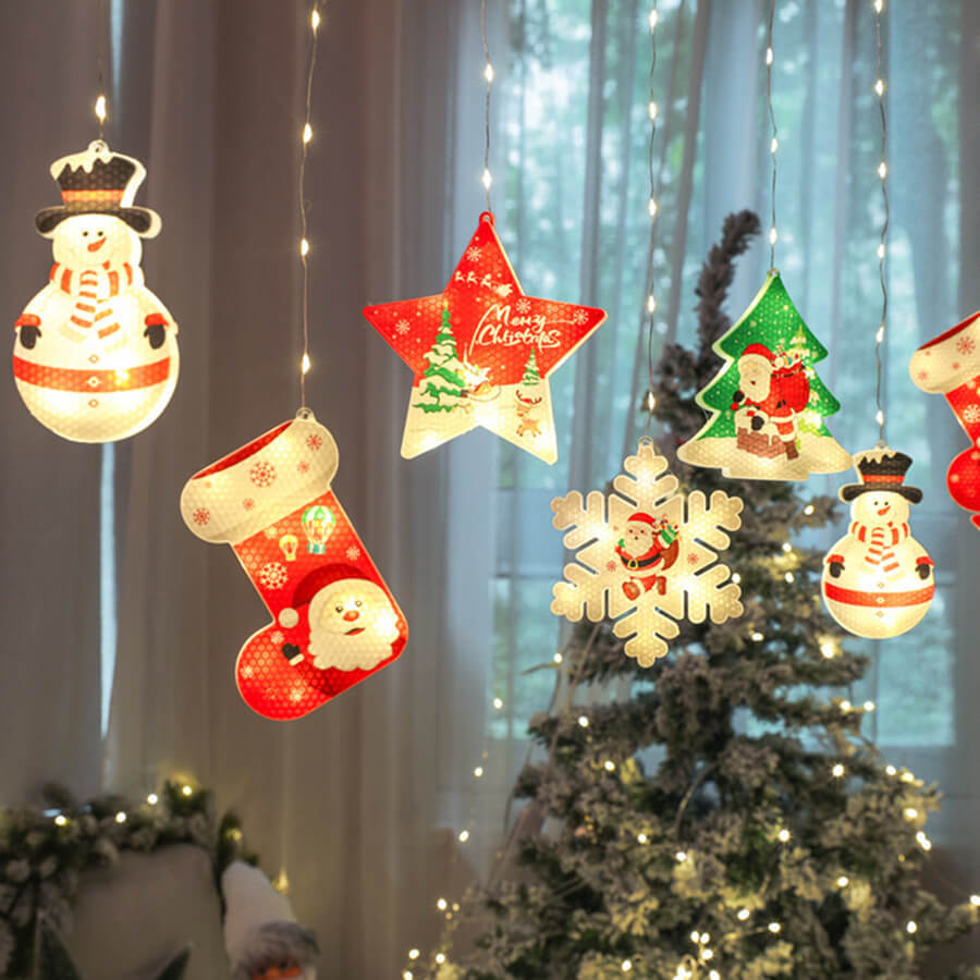 LED Christmas Lights Twinkle String Warm White Waterproof Lights Indoor Outdoor Christmas Decorations