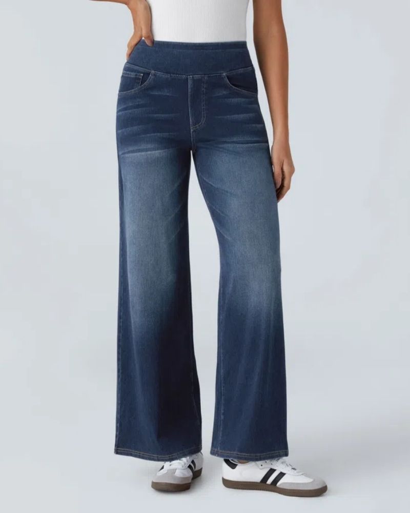 Super Stretch Wide Leg Jeans