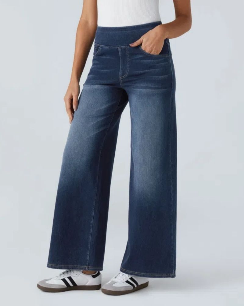 Super Stretch Wide Leg Jeans