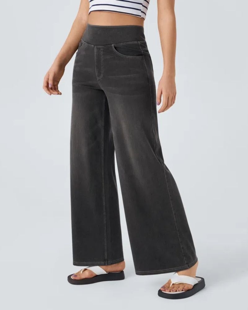 Super Stretch Wide Leg Jeans