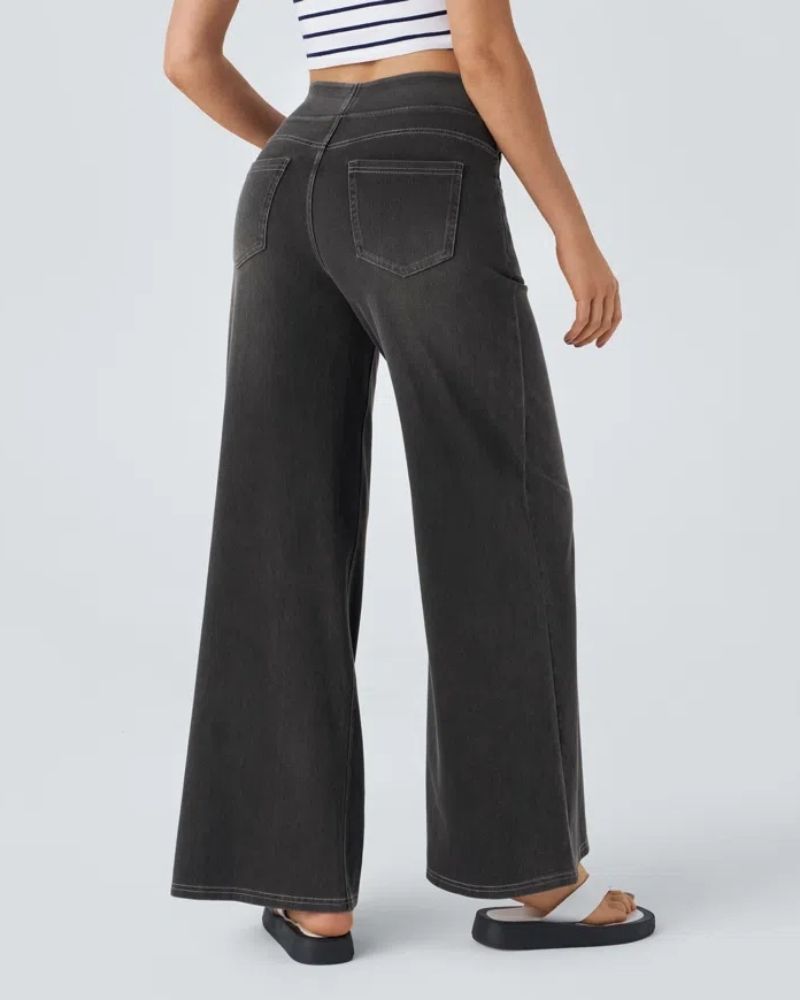 Super Stretch Wide Leg Jeans