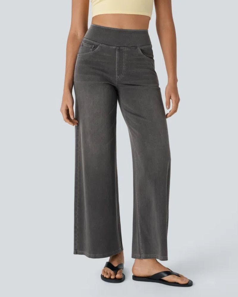 Super Stretch Wide Leg Jeans