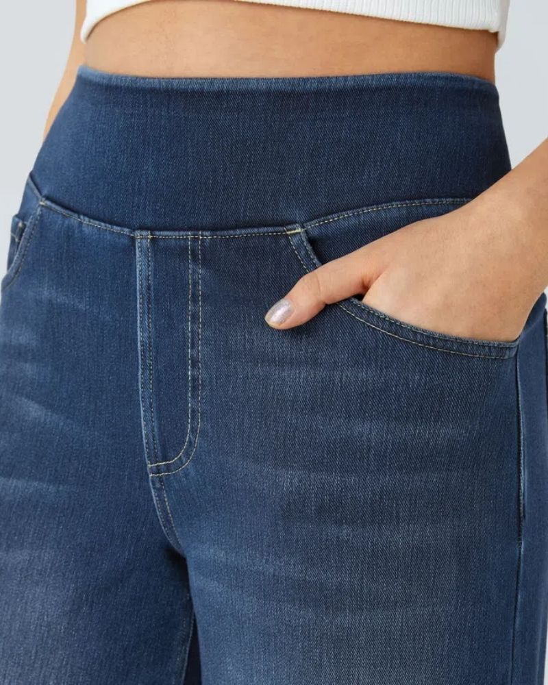 Super Stretch Wide Leg Jeans