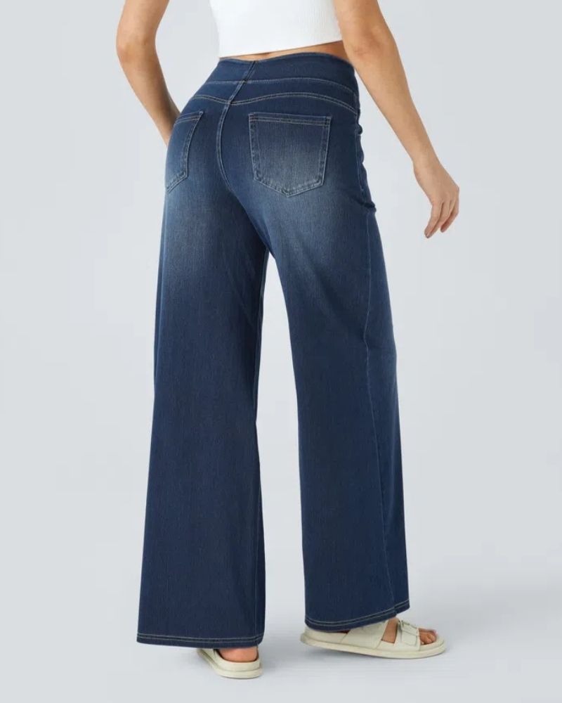 Super Stretch Wide Leg Jeans