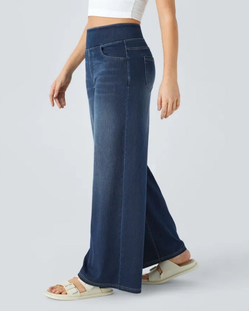 Super Stretch Wide Leg Jeans