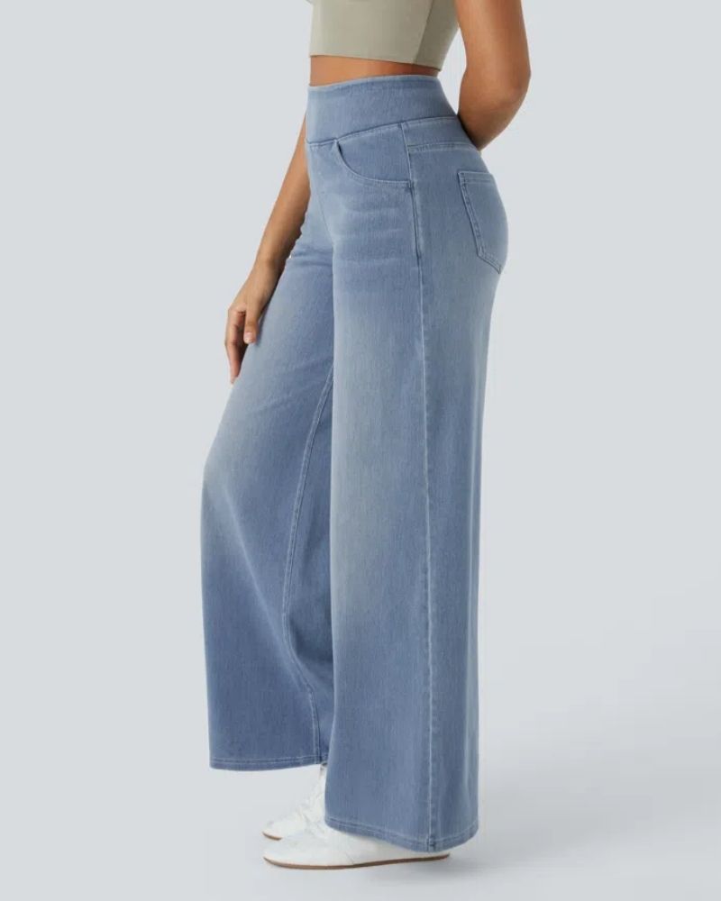 Super Stretch Wide Leg Jeans