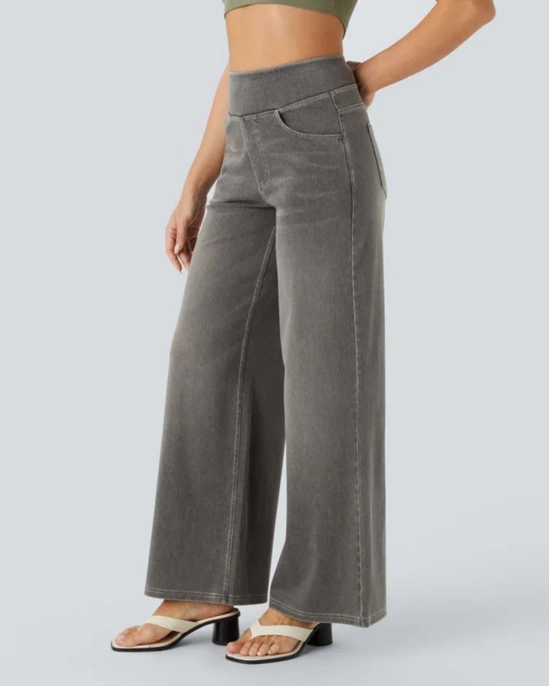 Super Stretch Wide Leg Jeans