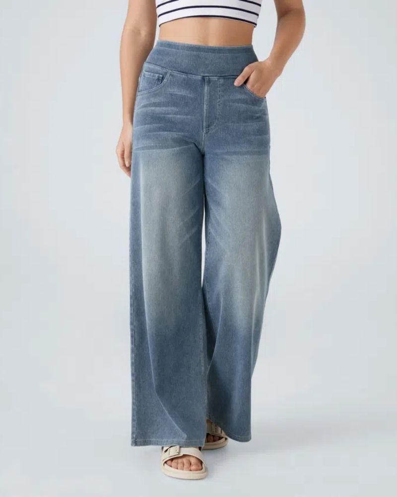 Super Stretch Wide Leg Jeans