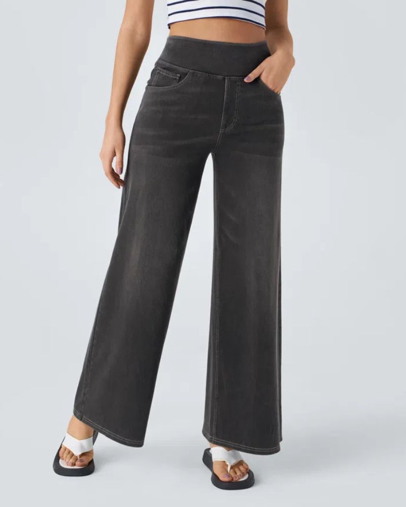 Super Stretch Wide Leg Jeans