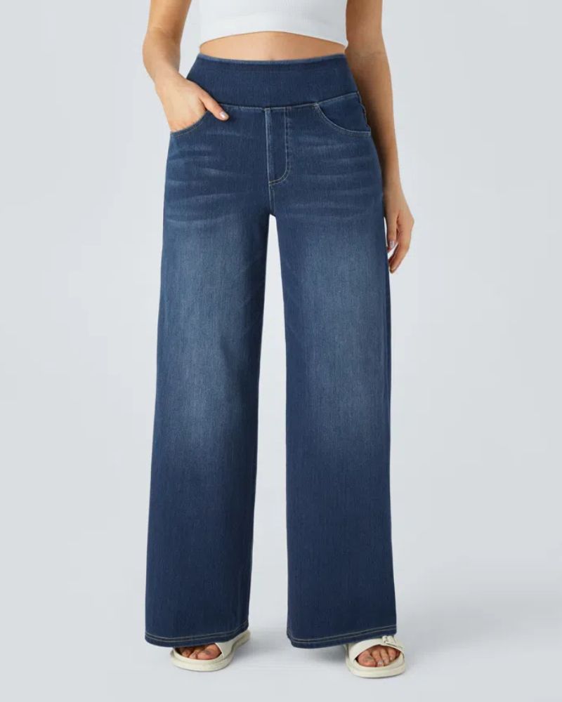 Super Stretch Wide Leg Jeans