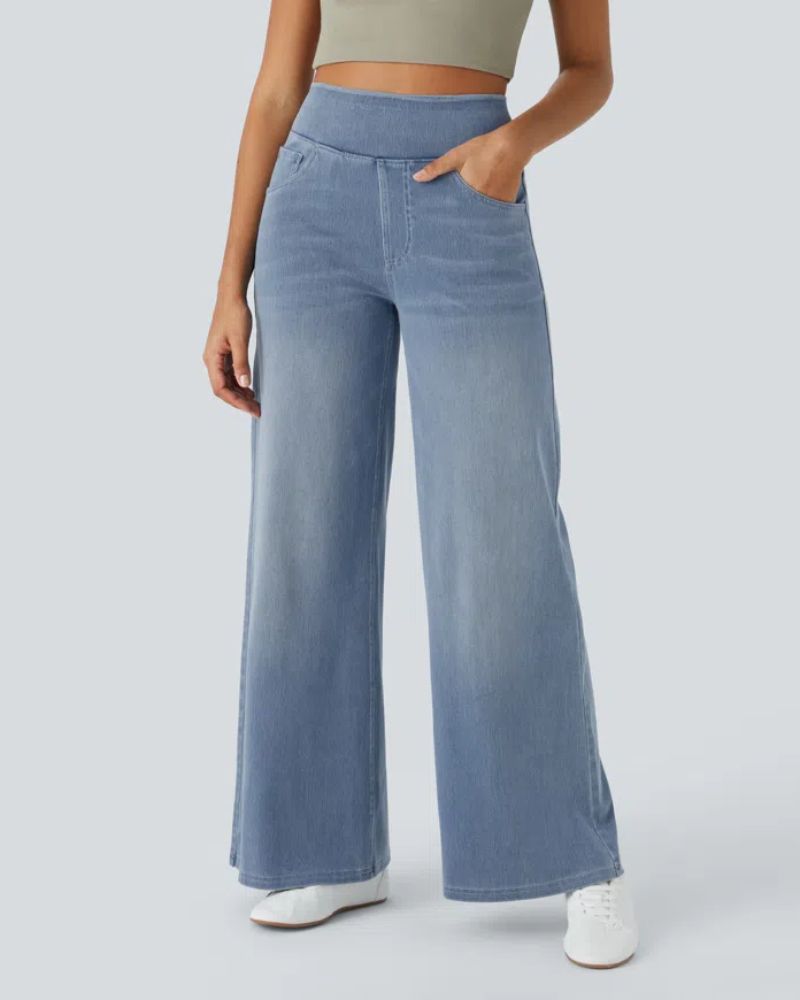 Super Stretch Wide Leg Jeans