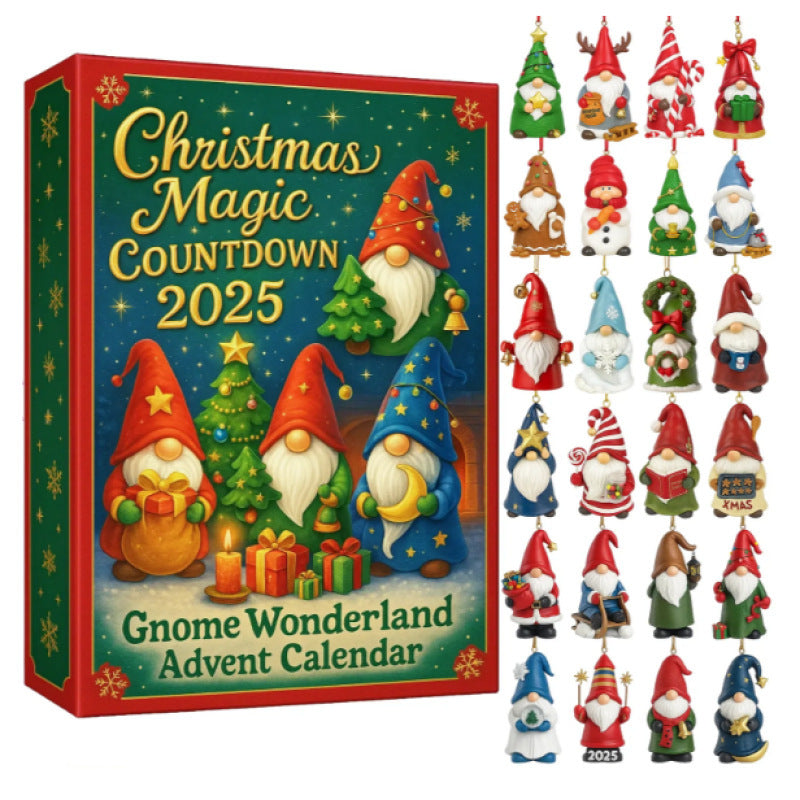 Christmas Magic Countdown 2025 Gnome Wonderland Advent Calendar - Festive Holiday Countdown Gift