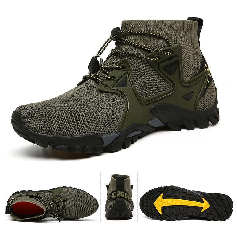 Men Slip-On High-Top Breathable Upstream Wading Shoes