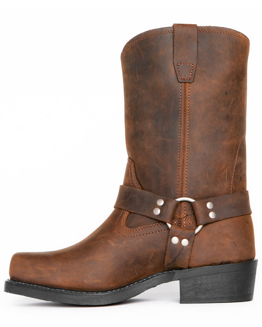 Men's Black Harness Boot - 11 Inch Tall