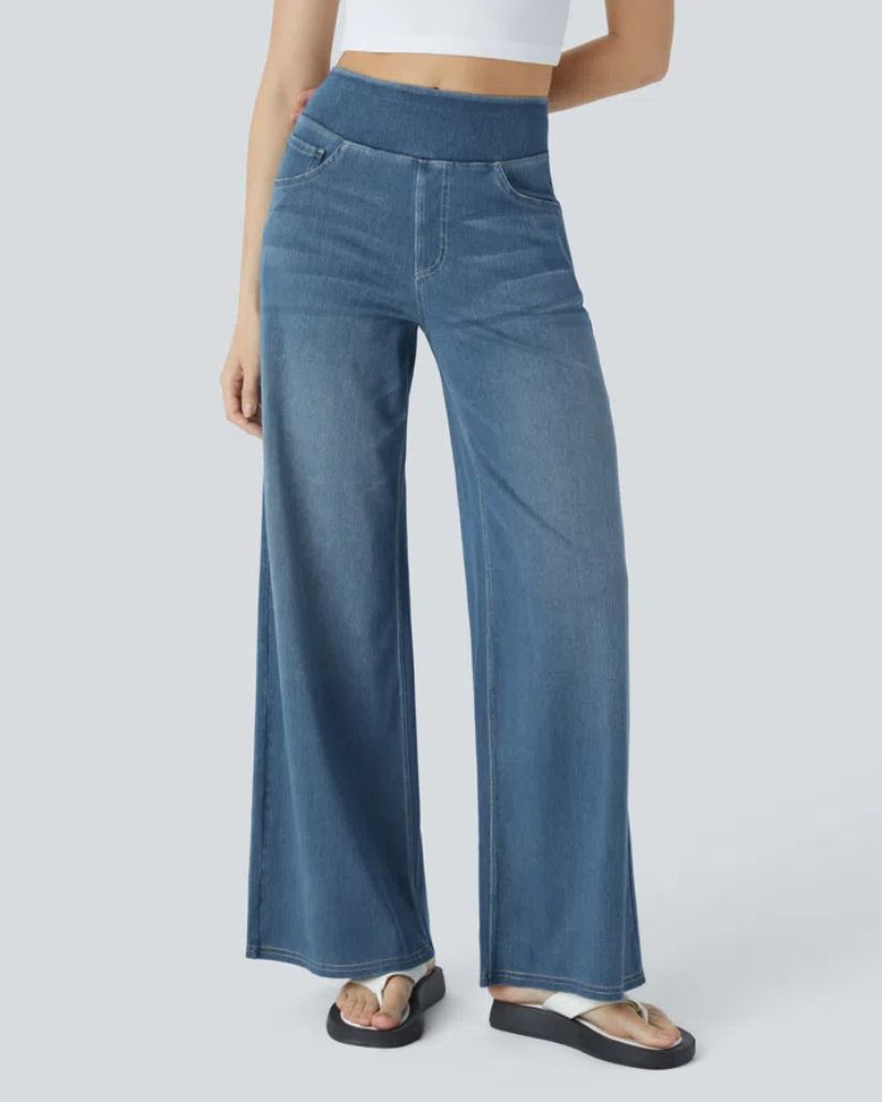 Super Stretch Wide Leg Jeans