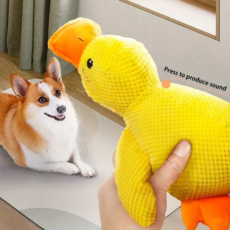 Calming Duck Dog Toy - Safe Chewable Pet Stuff Toy to Relieve Anxiety, Boredom, and Excess Energy