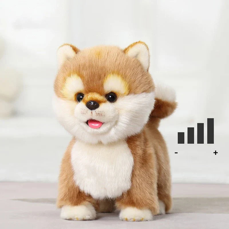 AI Premium robot Puppy | Walking, Barking & Tongue-Sticking for Kids' Stuffed Animal Toy Gift