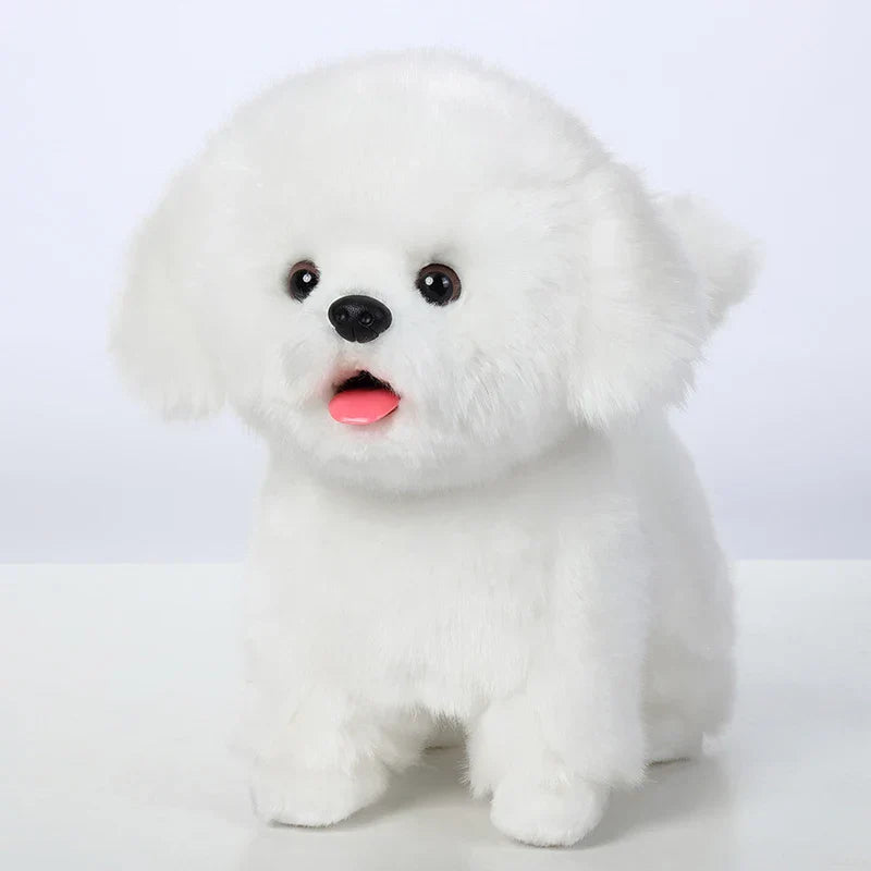 AI Premium robot Puppy | Walking, Barking & Tongue-Sticking for Kids' Stuffed Animal Toy Gift