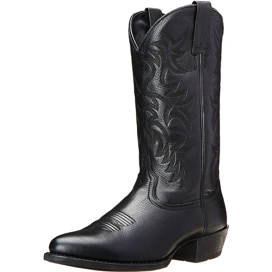 Men's Retro Western Cowboy Mid-Calf Boots