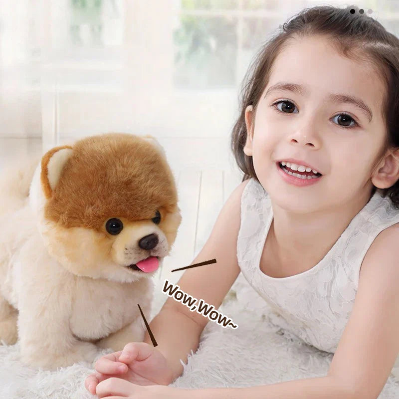AI Premium robot Puppy | Walking, Barking & Tongue-Sticking for Kids' Stuffed Animal Toy Gift