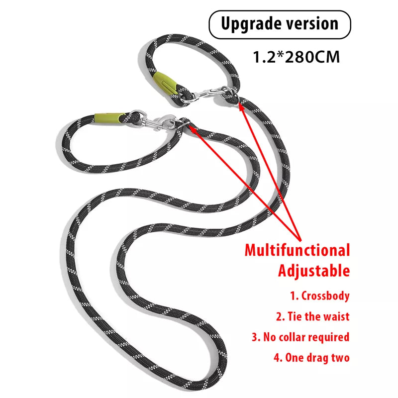 Hands free pet dog leash
