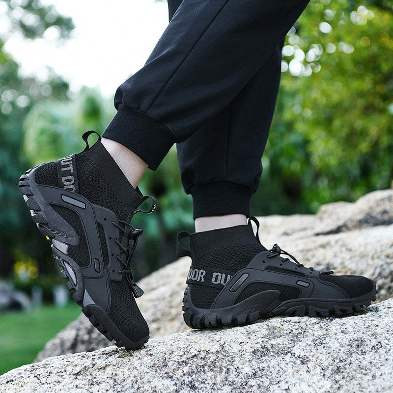 Men Slip-On High-Top Breathable Upstream Wading Shoes