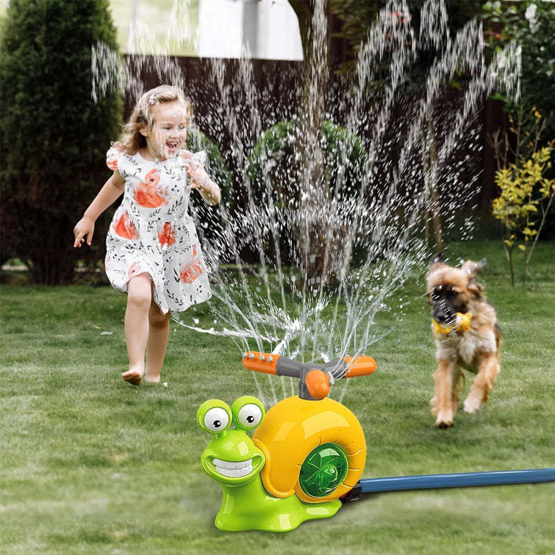2 in 1 Outdoor Yard 360°Roating Spray Water Sprinkler Baseball Toy with 4 Baseballs