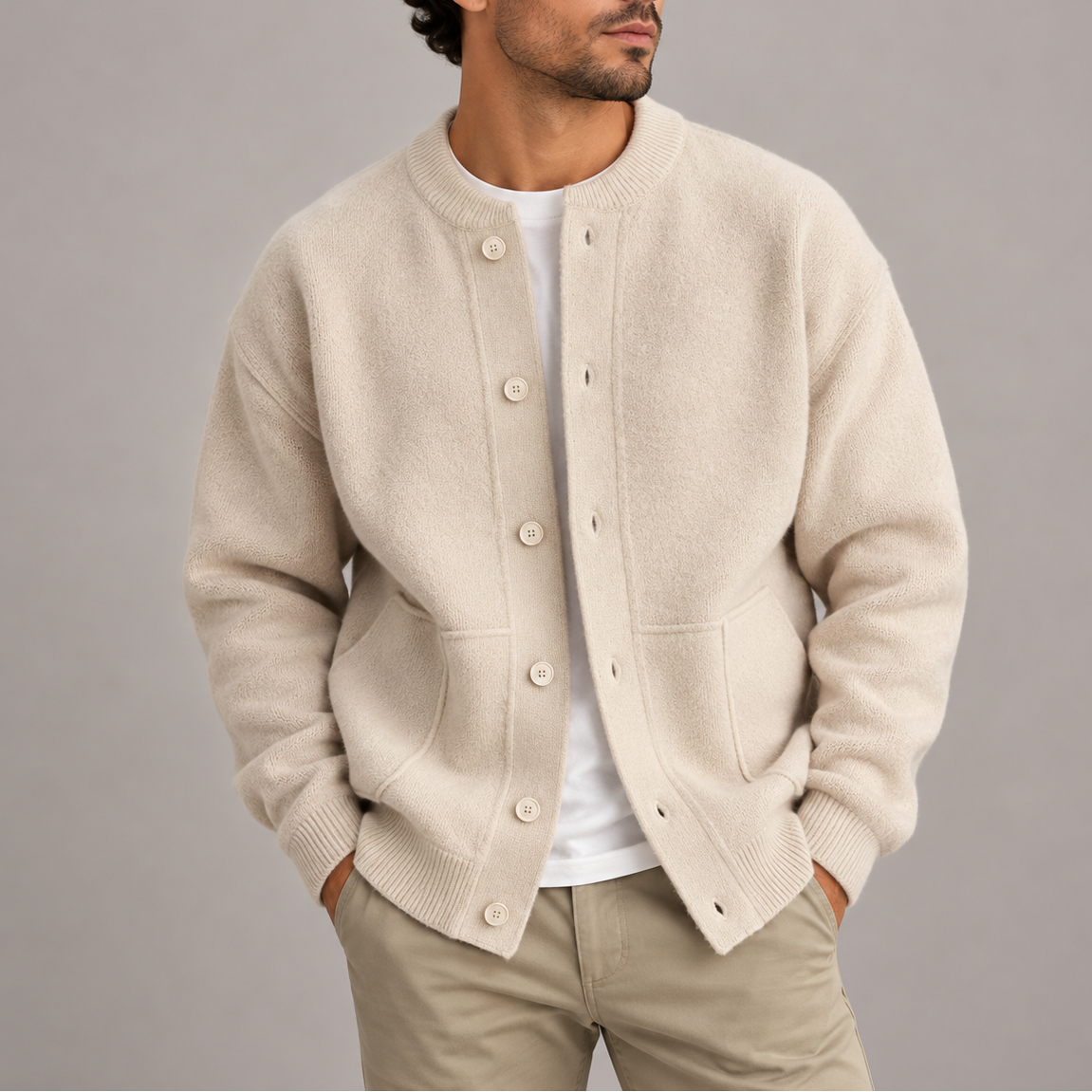 Rowley | Textured Button-Up Knit Cardigan