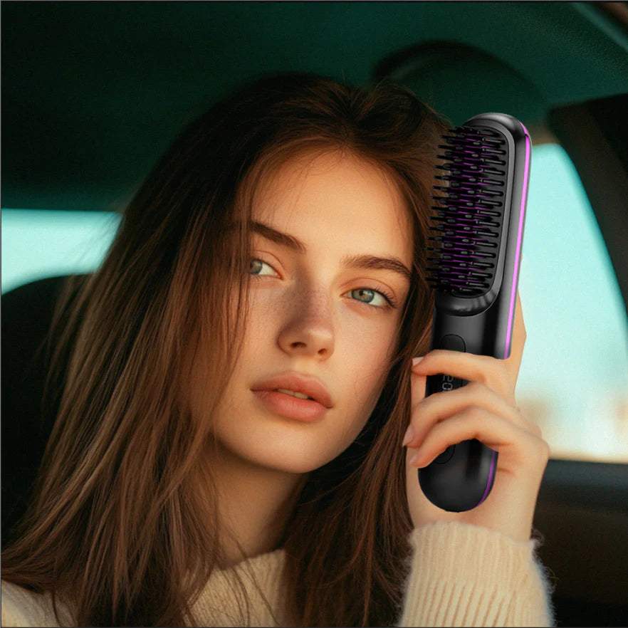 Portable Straightener Brush - GoBrush PRO