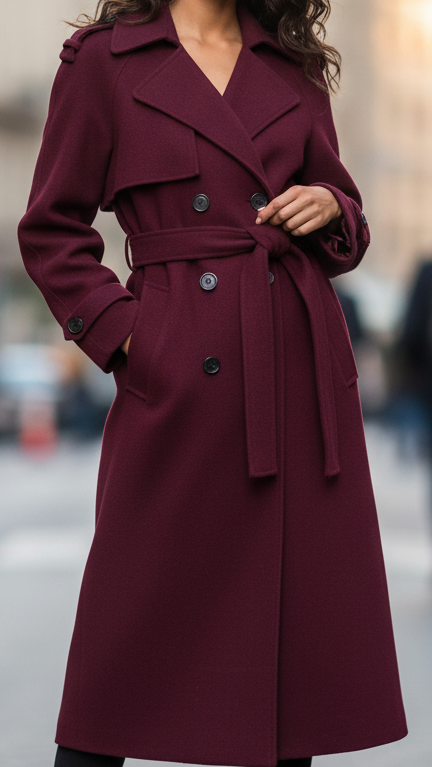 Bellamira | Women's Belted Trench Coat