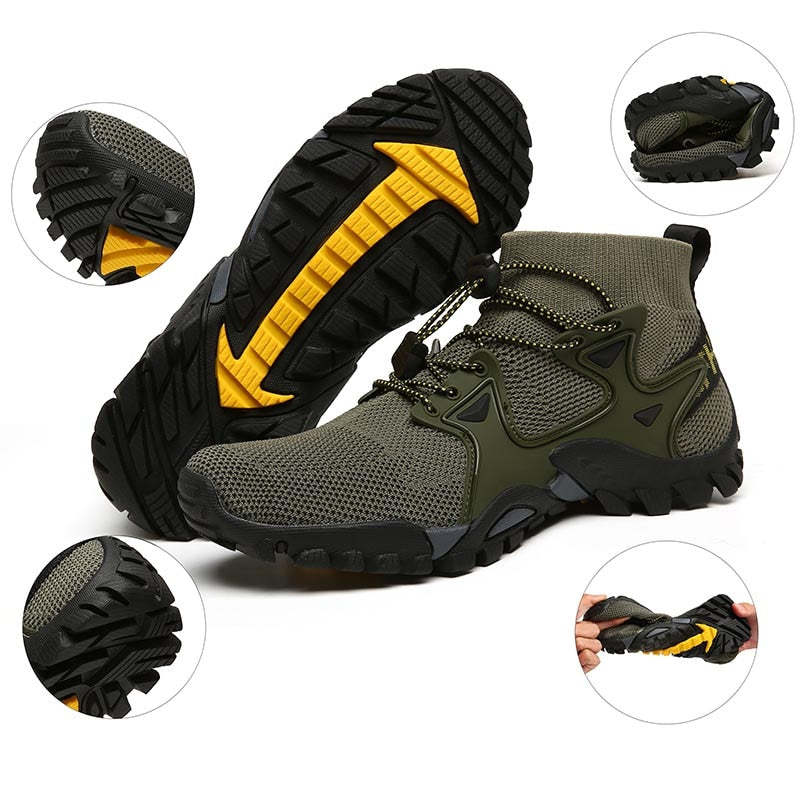 Men Slip-On High-Top Breathable Upstream Wading Shoes