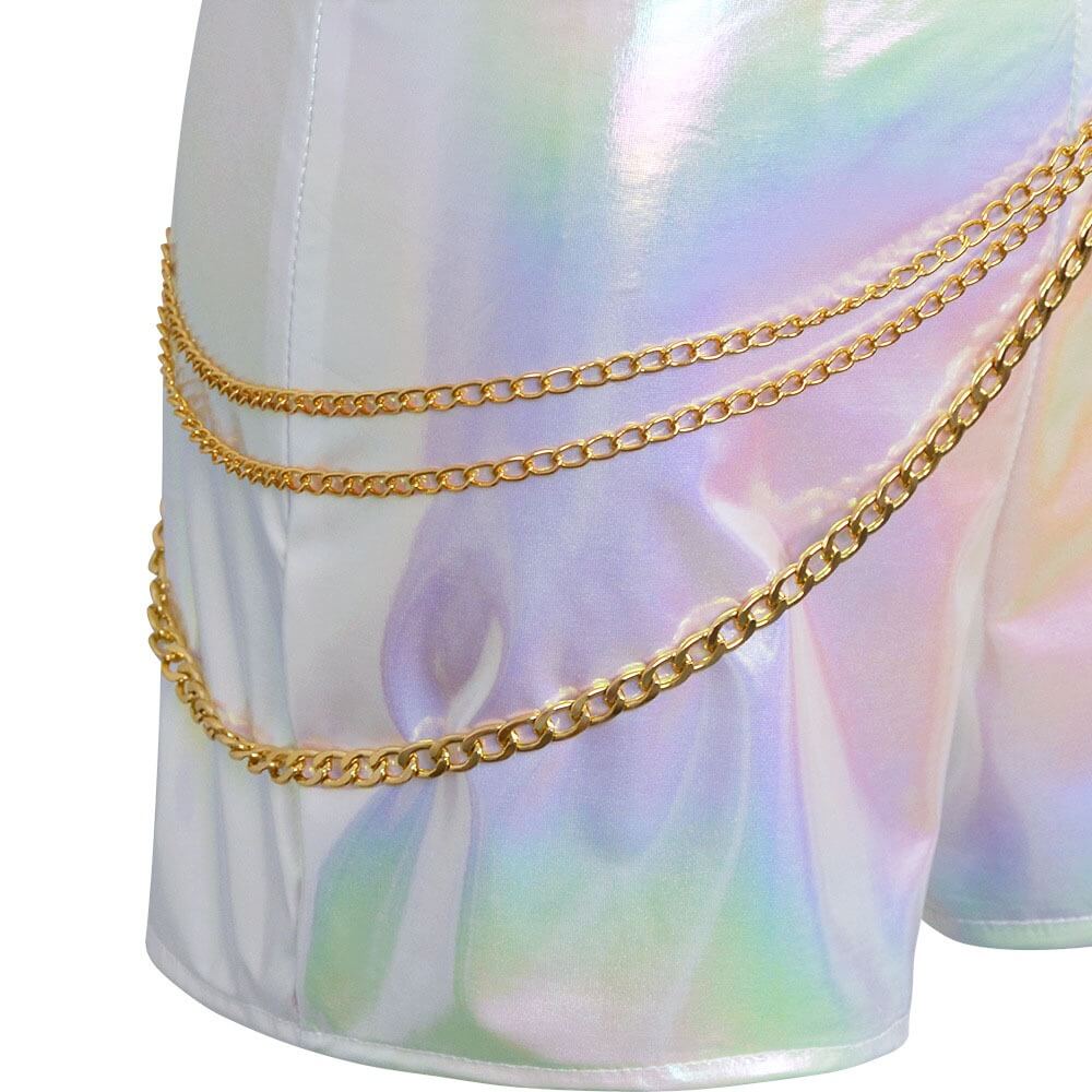 KPop Rumi Costume Shinny PU Leather "What It Sound Like" Rumi Cosplay Outfit