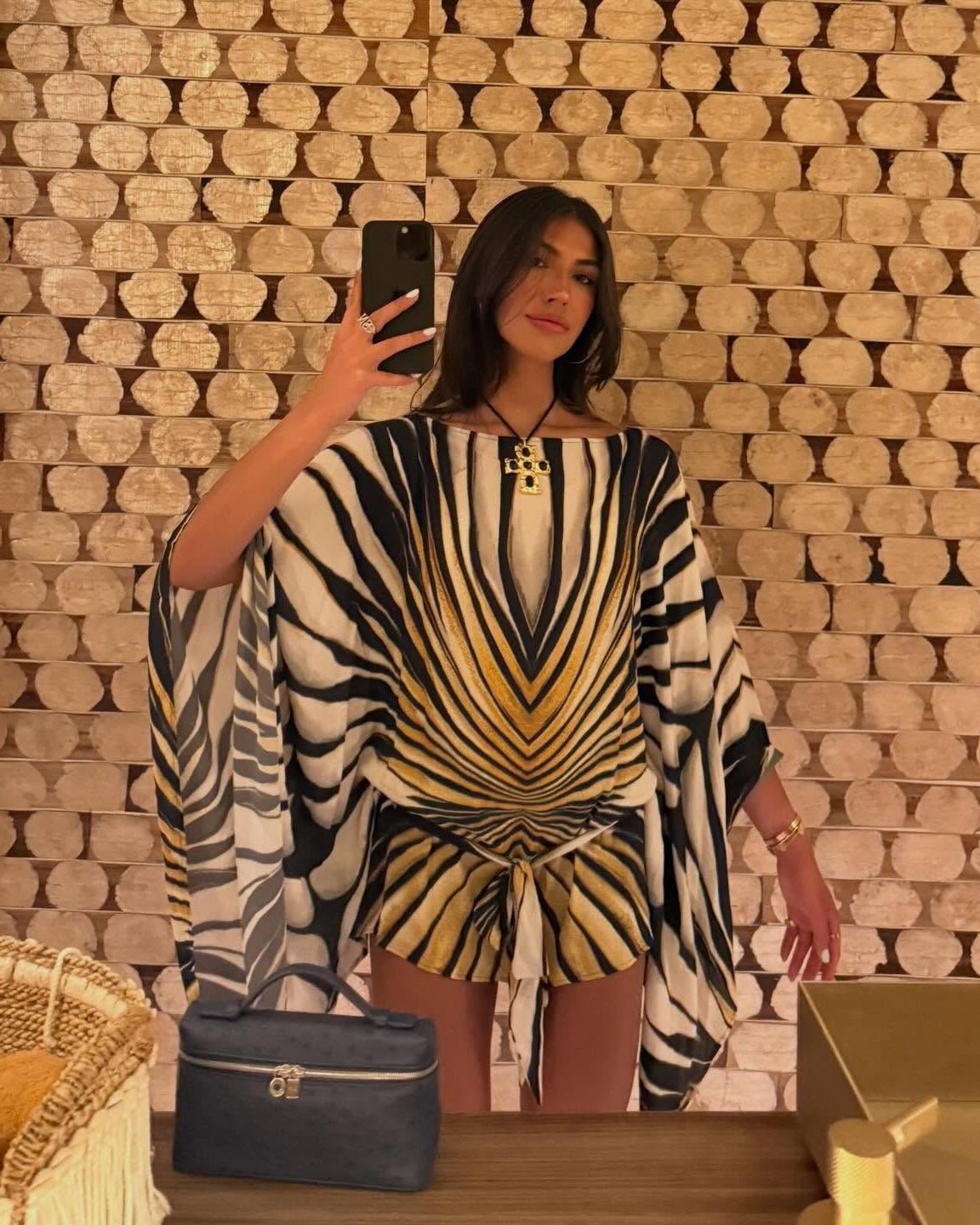 Cleo | Women's Zebra Print Kaftan Dress