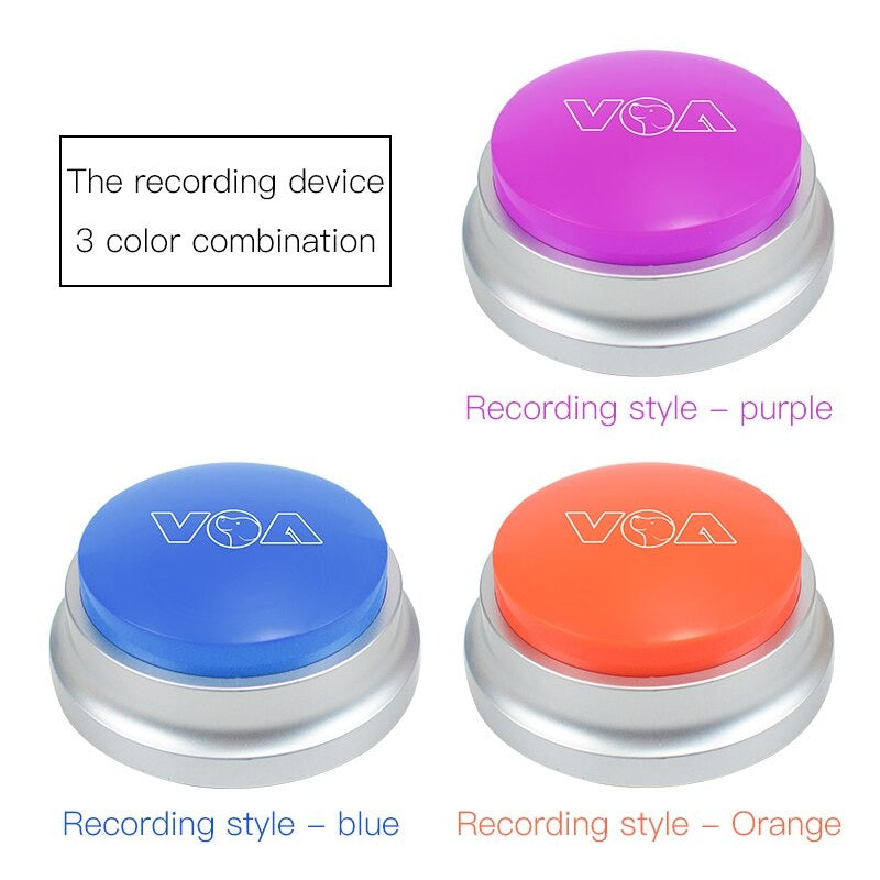 Talking buttons for dogs 3PCS - Fluent pet buttons for dogs - Recordable Dog Training