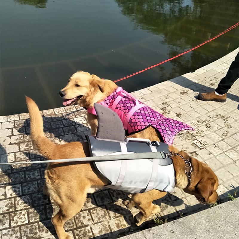 Shark Dog Safety Life Jacket - Dog Swimming Life Jacket, dog life vests