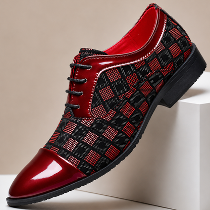 Valente | Men's Patterned Genuine Leather Shoes