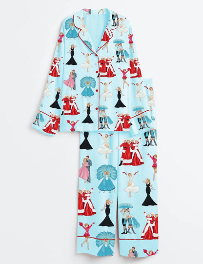Women's Christmas Movie Satin Pajama Set