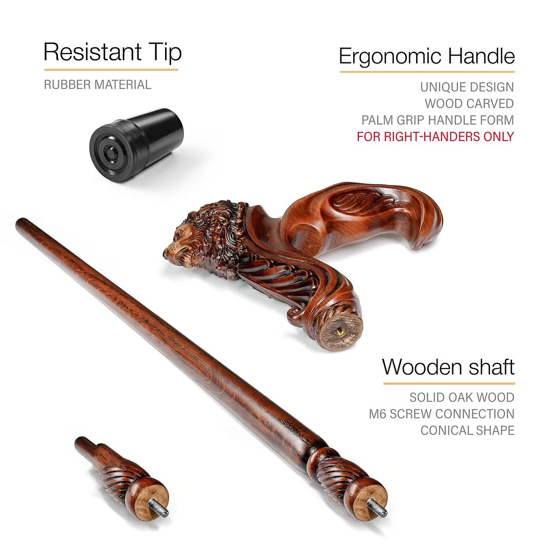 Handmade Wooden Walking Cane for Men and Women