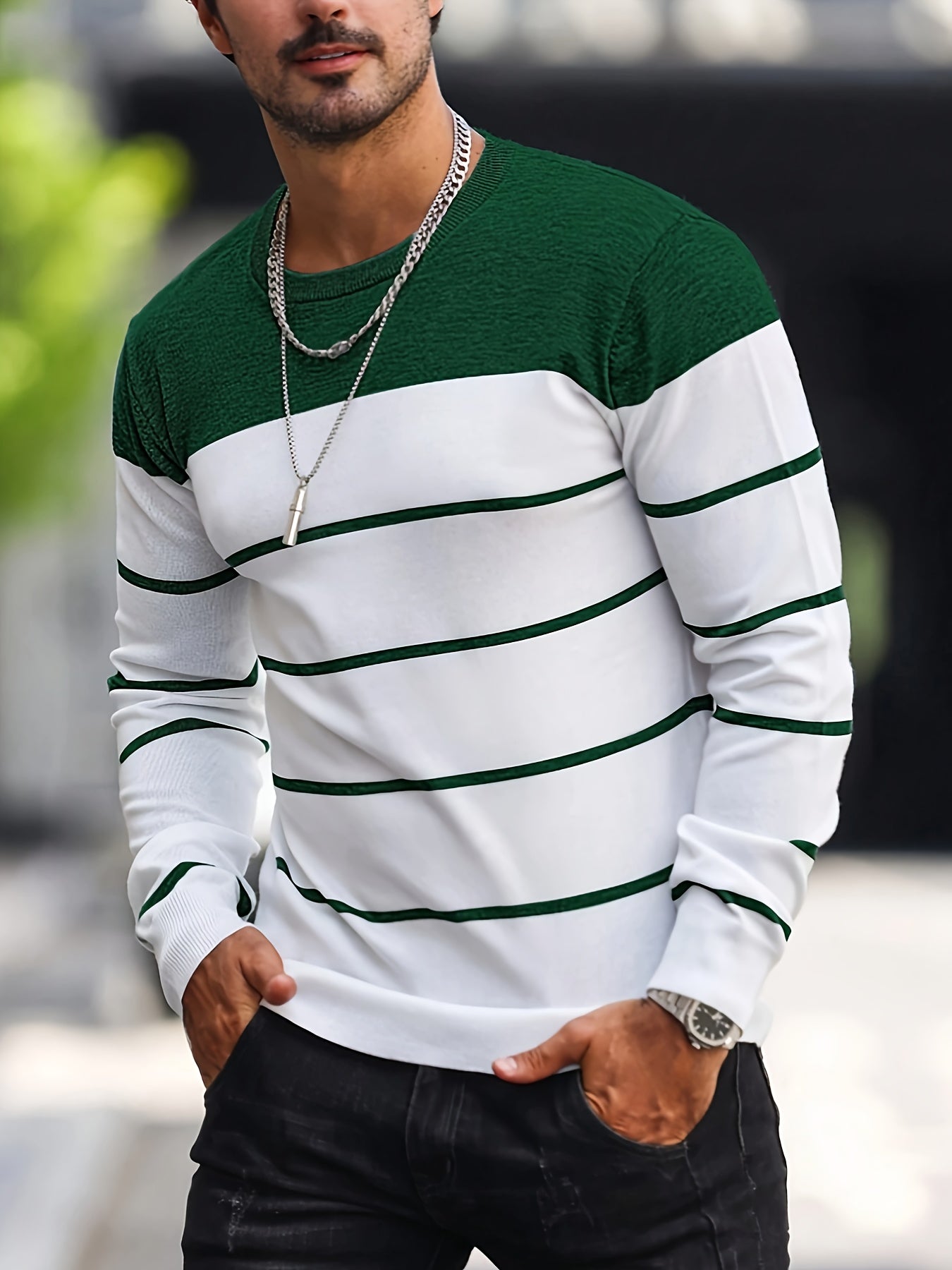 Barnaby | Striped Crew Neck Sweater