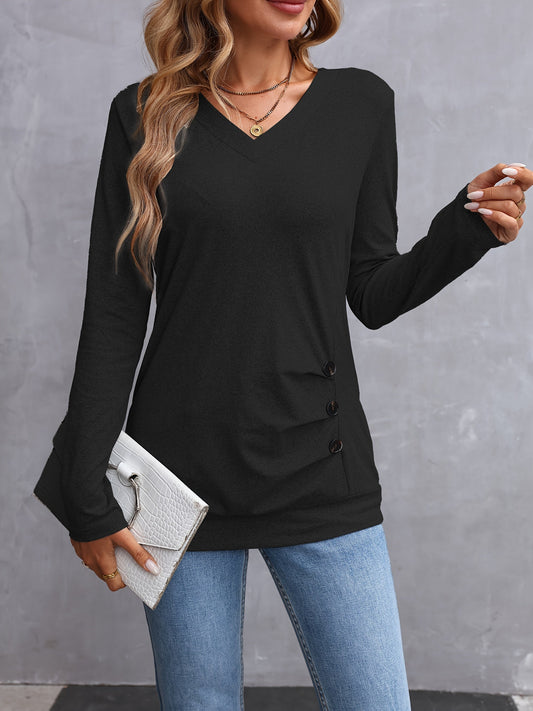 Marlowe | V-Neck Long Sleeve Top