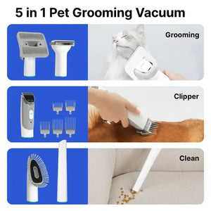 5-in-1 Pet Grooming Kit with Vacuum Suction: Perfect for Dogs, Cats