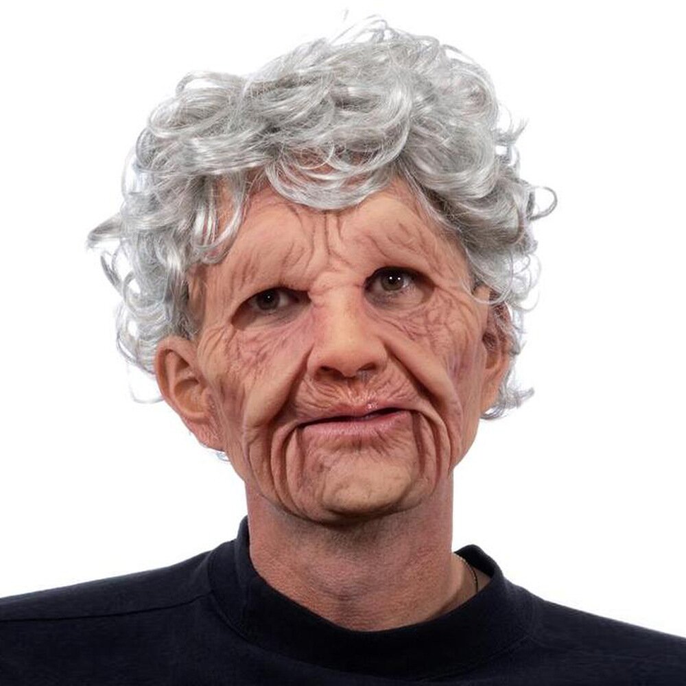 Creepy Old Man Mask – Realistic Latex Halloween Mask for Adults