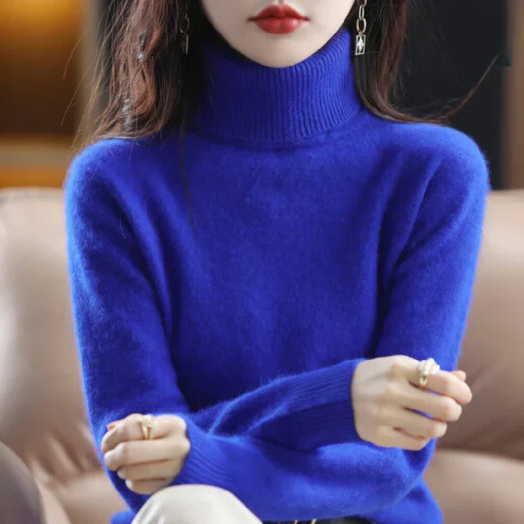 High Neck Cashmere Sweater for Women